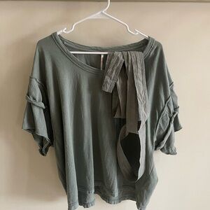 Free People Green Wrap Women's Top